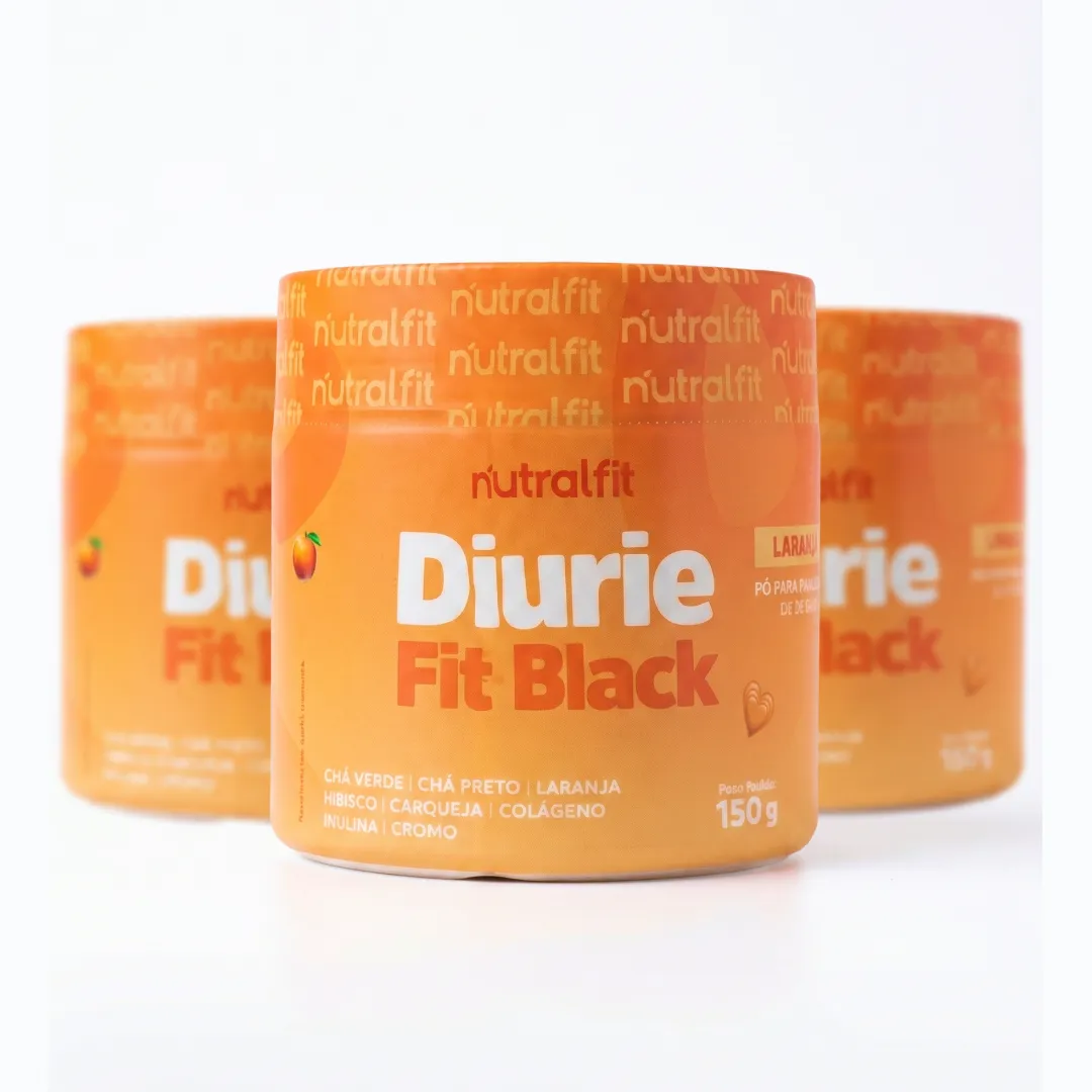 3 potes de Diurie Fit Black Laranja