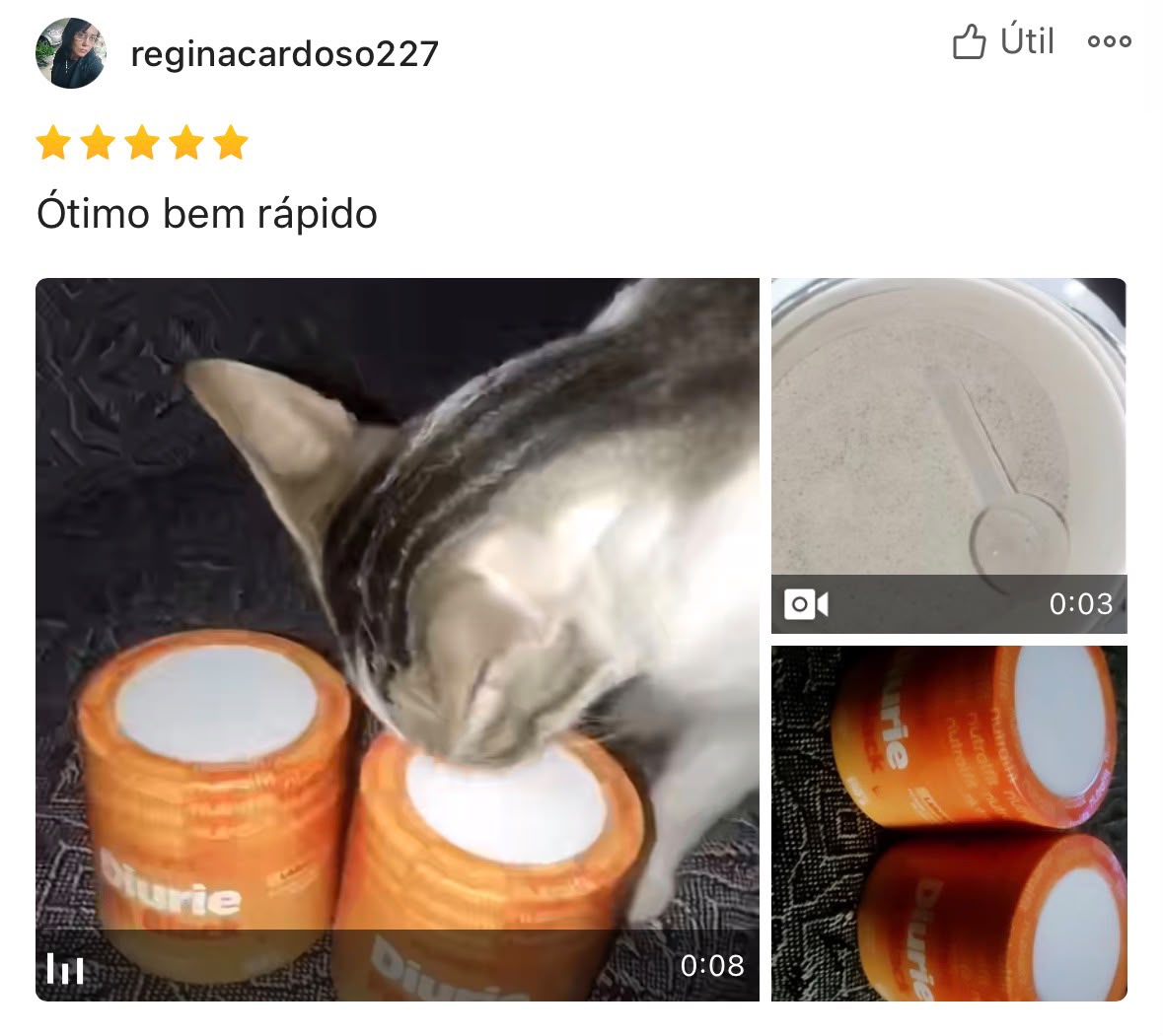 Potes de Diurie Fit Black laranja recebidos pela cliente