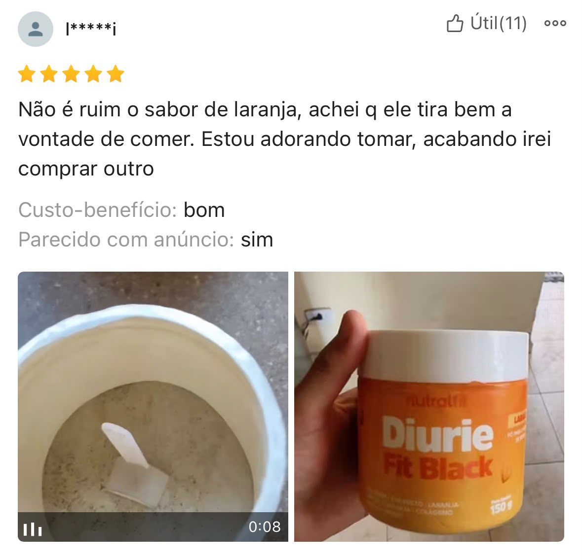 Pote de Diurie Fit Black laranja na mão da cliente